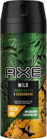 chi tiết Axe deosprej 150ml pánský Wild, green mojito & cedawood (6)