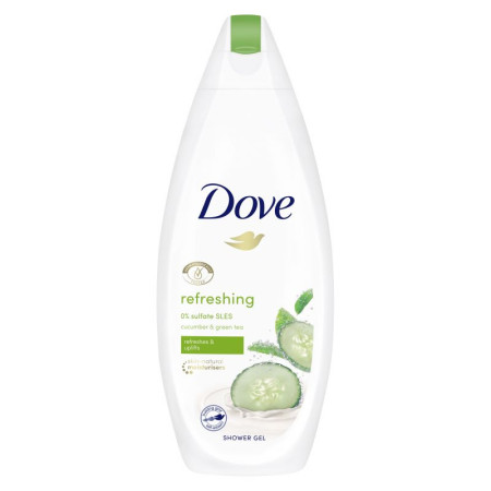 detail Dove sprchový gel 250ml Refreshing Cucumber green tea