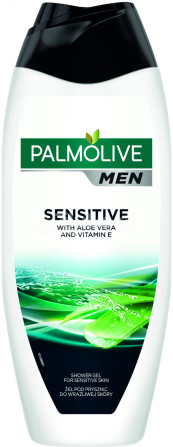 detail Palmolive sprchový gel 500ml Men Sensitive Aloe Vera + Vitamin E