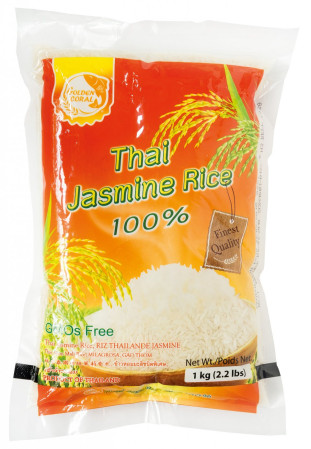 chi tiết Golden Coral Jasmínová rýže 4kg - Gao (oranžový obal) (6/bal)