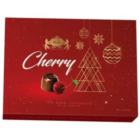chi tiết Carla Vánoce 190g - Cherry v hořké čokoládě 70% (10)
