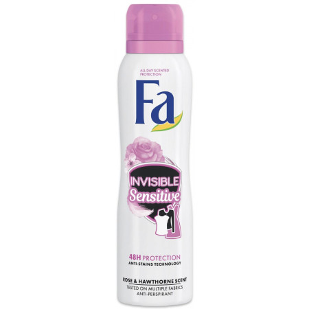 detail Fa deosprej 150ml Invisible Sensitive (6)