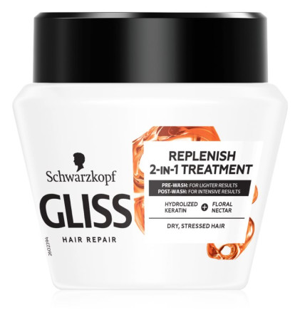 chi tiết GlissKur 300ml maska na vlasy Replenish 2in1 treatment