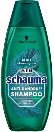 detail Schauma 400ml šampon MEN Anti Dandruff (Mint + Lemongrass)