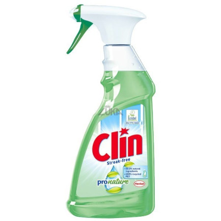 chi tiết Clin čistič na okna 500ml Pro Nature (zelený)