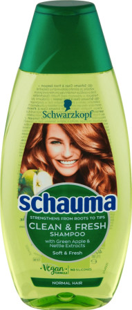 detail Schauma 400ml šampon Soft Freshness zelený