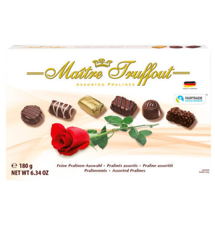chi tiết Maitre Truffout 180g bonboniéra růže bilá (8)