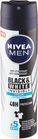 detail Nivea deosprej 150ml MEN Invisible Black & White Fresh (6)