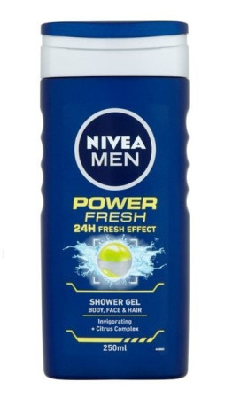 detail Nivea sprchový gel pánský 250ml Power Fresh Citrus