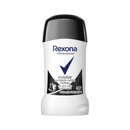 detail Rexona tuhý 40ml Invisible black and white (6)