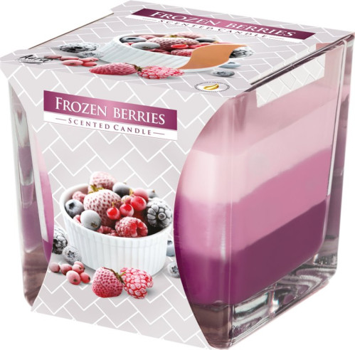 Bispol 3barevná svíčka ve skle 170g Frozen Berries (hop vuong)