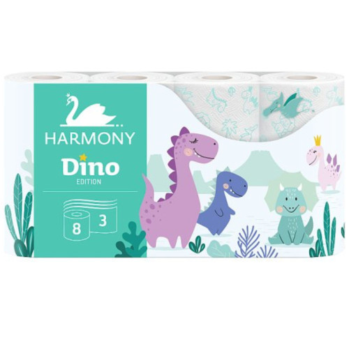 Harmony Toaletní papír 8ks 3V - DINO (bal/8ks)