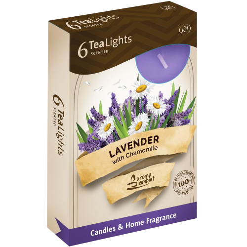 Santo Čajové Svíčky 6ks Lavender Chamomile TL 1034