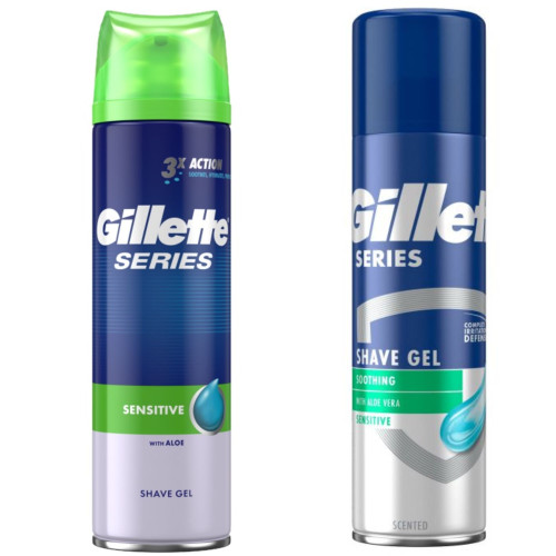 Gillette series gel na holení 200ml - Soothing Sensitive (Aloe Vera)