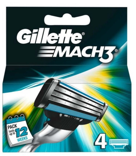 Gillette mach3 žiletky náhradní 4ks