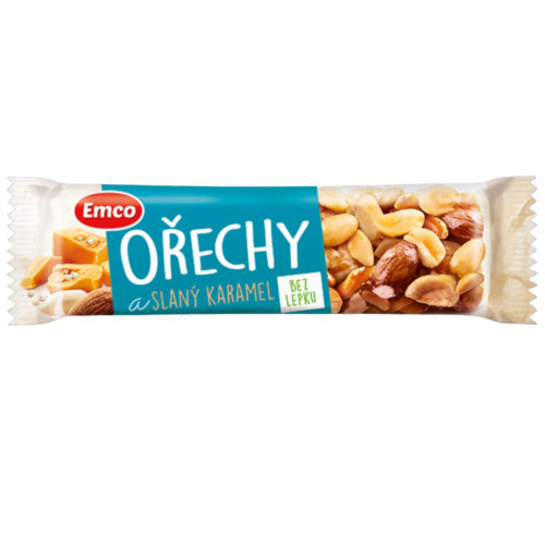 EMCO Tyčinka ořechy 35g Slaný karamel