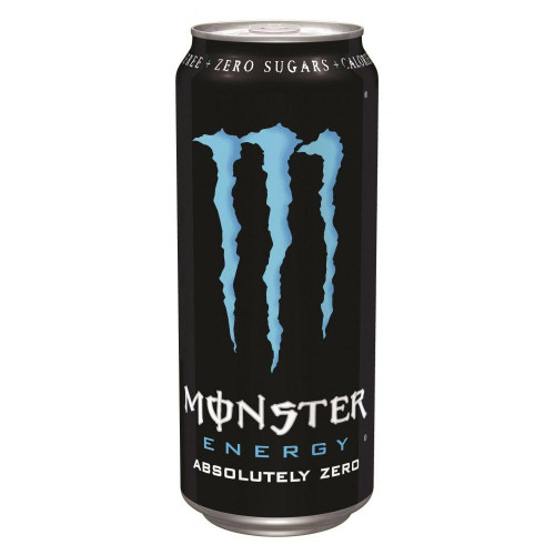 Monster energy 500ml - absolutely zero (černý / morý obal)