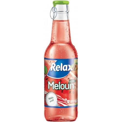 RELAX víčko 0,25l sklo Meloun- ovocný nápoj