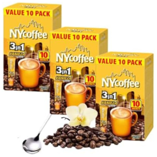NYCoffee káva krabice 3in1 140g Vanilla (žlutý)