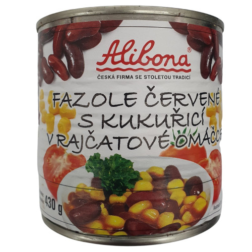 Alibona Fazole s kukuřicí v rajčatové omáčce 430g