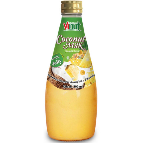 Vinut 290ml nápoj z kokosového mléka s kousky želé - ananas