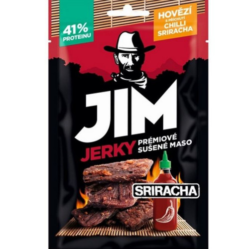 Jim Jerky 23g hovězí maso s chilli sriracha- thit bo kho