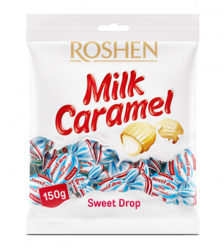 Roshen 150g Milk caramel Sweet drops furé s náplní mléčnou kakaovou příchutí