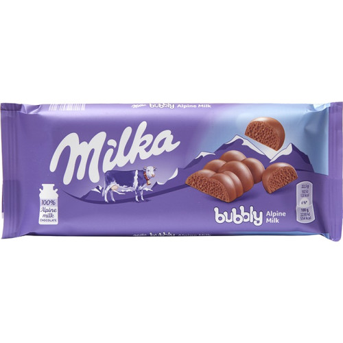 Milka 90g čokoláda Bubbly Milk (13)