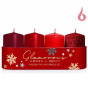 xem trước Bartek adventní svíčky Glamorous 4ks 40x70 Červený Mix (26)