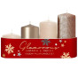 xem trước Bartek adventní svíčky Glamorous 4ks schody 40/55-70-85-100 Capucino Mix (12)