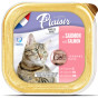 náhled Plaisir cat vanička 100g - Losos (pro dospělé i kastované)