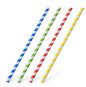 náhled Slámky papírové 20cm/100ks x 12ks/bal barevné