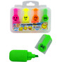 náhled Zvýrazňovač fluo 4ks mini č.M-805 EMOJI (PK4-1)