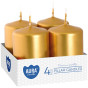 náhled Bispol adventní svíčky 4ks SW40x60 válec - Metalic Gold (12) kód 213