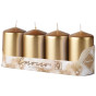náhled Golden D. adventní svíčky 4ks Slupek 40x70mm - Metalic Gold (24)