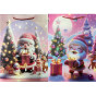 xem trước Dárková taška Vánoční size L Santa a Vánoční stromek (bal/12ks)