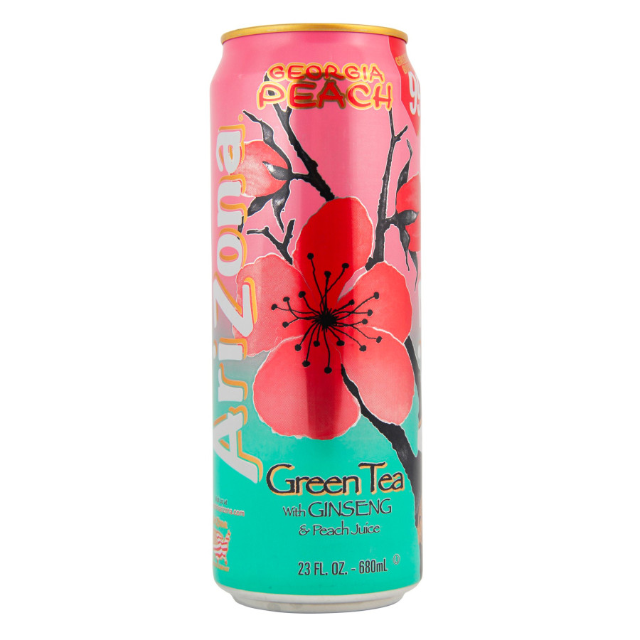 Arizona 680ml nápoj Green tea, Gingseng, peach Peach)