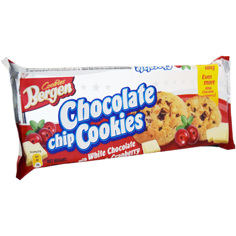 Bergen Chocolate chip cookies with cranberry 100g Tham & Ha Plus